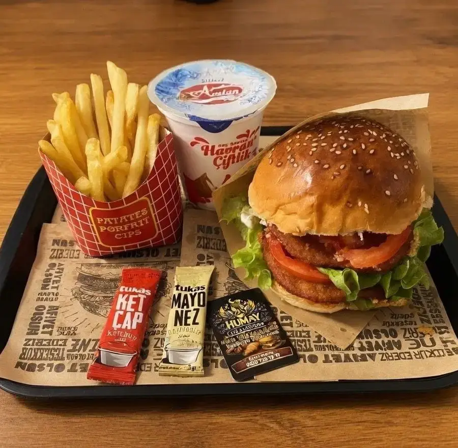 Double Chicken Burger Menü